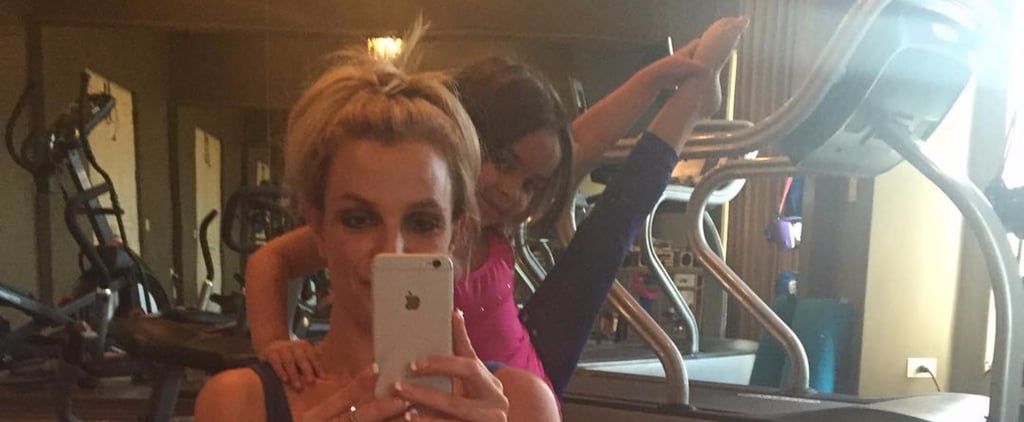 Britney Spears Doing a Split