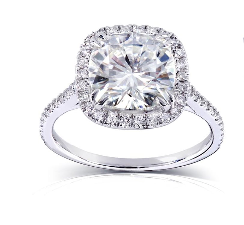 Ice Julie Leah Diamond Halo Square Ring