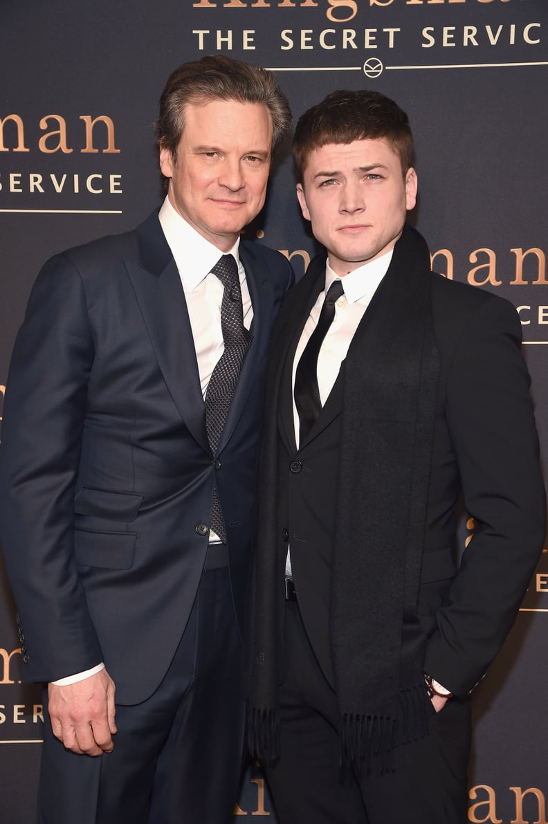 Here he is with his costar Colin Firth, looking very dashing.