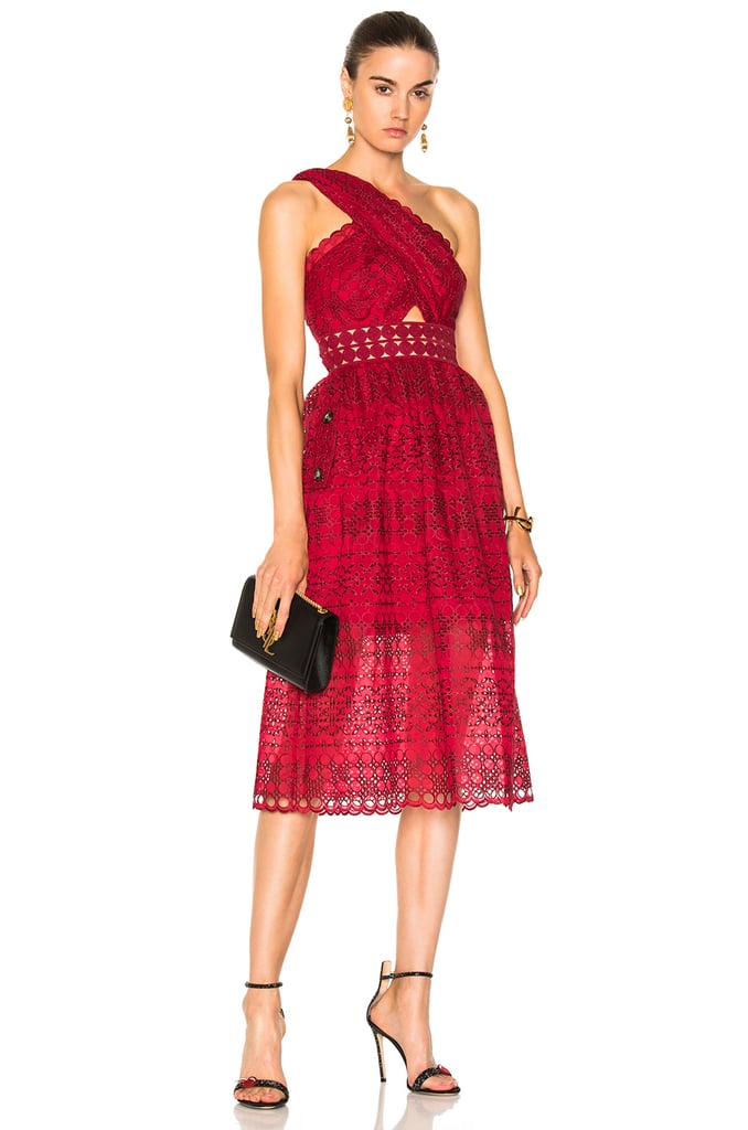 Self-Portrait Cutout Midi Dress