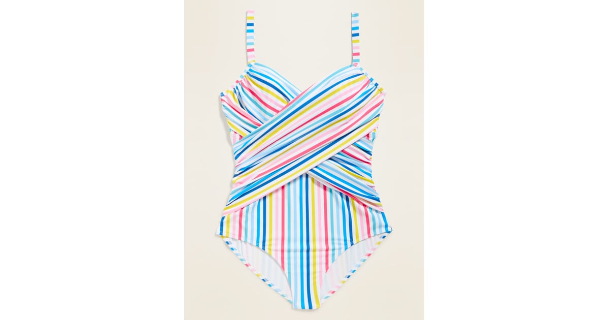 Old Navy MultiStripe WrapFront SecretSlim Underwire PlusSize One