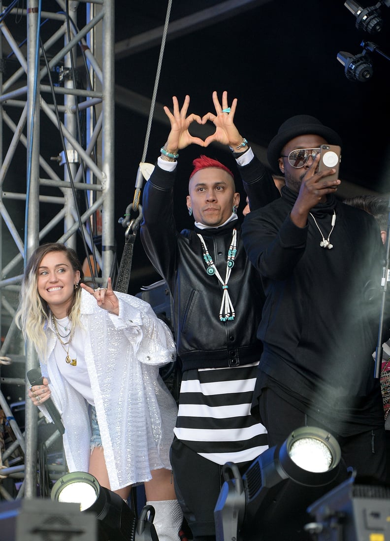 Miley Cyrus and The Black Eyed Peas