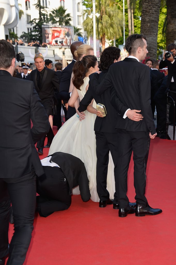 Man Crawls Under America Ferrera's Dress at Cannes
