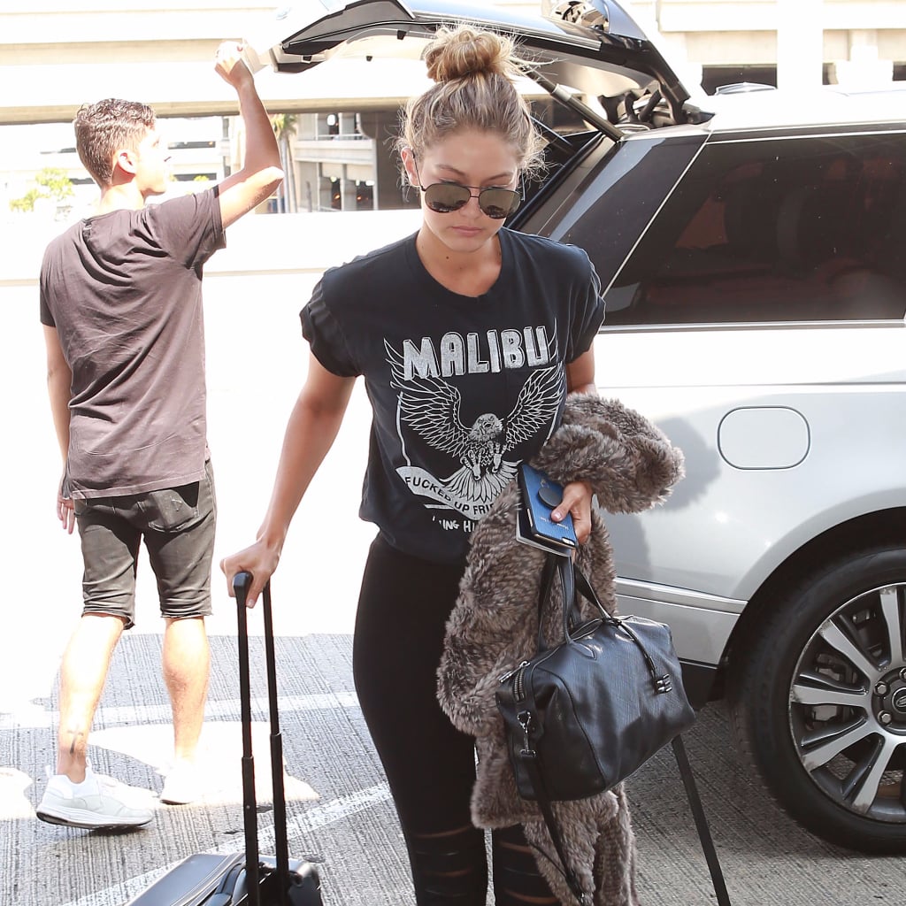 Gigi Hadid's Comfy Airport Outfit