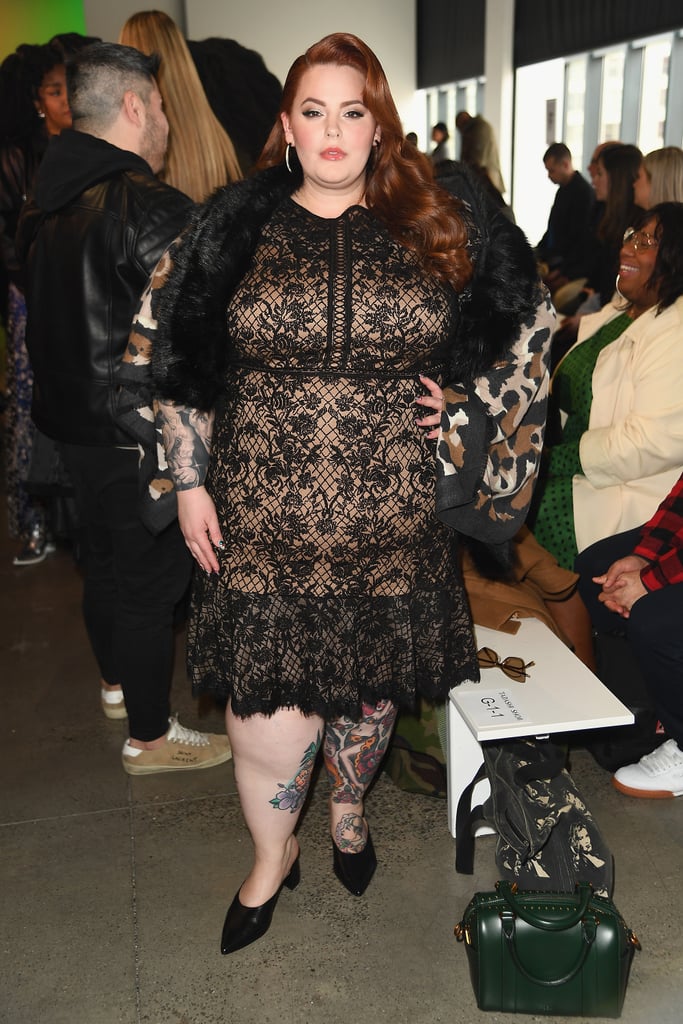 "I'm so behind posting my #nyfw photos, but here is my look for @tadashishoji who is a size inclusive designer, and had plus size models on the runway for the first time ever!! @kellyaugustineb, @itsmekellieb & @littlelimedress & I all said after the show 'finally!' It's amazing seeing designers you love, step up for your community!
I'm of course wearing @tadashishoji styled by @littlelimedress 👌🏻💕
#effyourbeautystandards #fatatfashionweek," Tess Holliday posted, backing Kellie's vision.