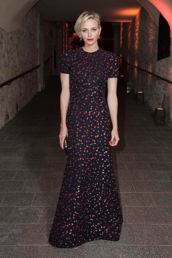 A Floral-Printed Gown at the Princess Grace Awards Gala