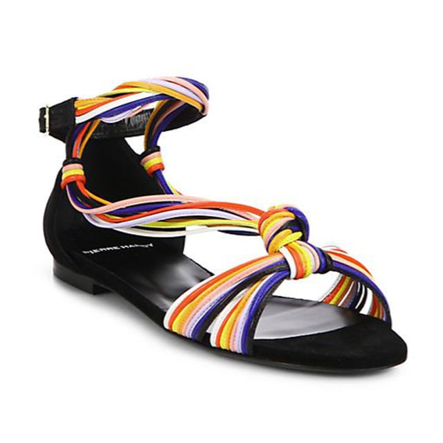 Pierre Hardy 'Scoubi' Suede & Leather Flat Sandals ($995)
