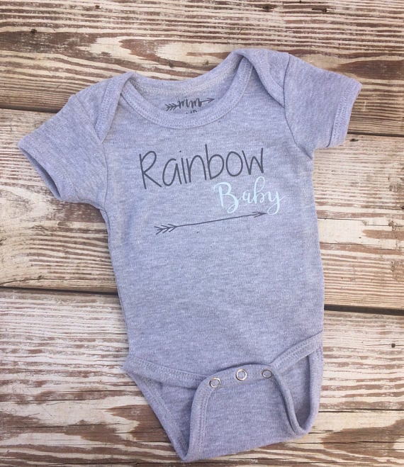 Gray Rainbow Baby Arrow Onesie