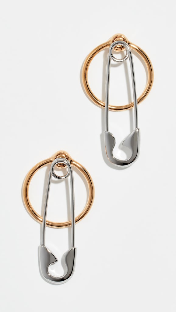 Alexander Wang Safety Pin + Hoop Earrings