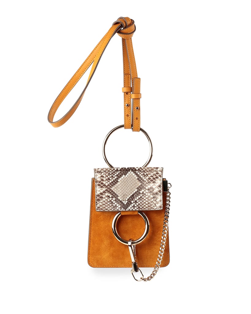 Chloé Faye Python-Pattern and Suede Mini Crossbody Bag ($1,290)