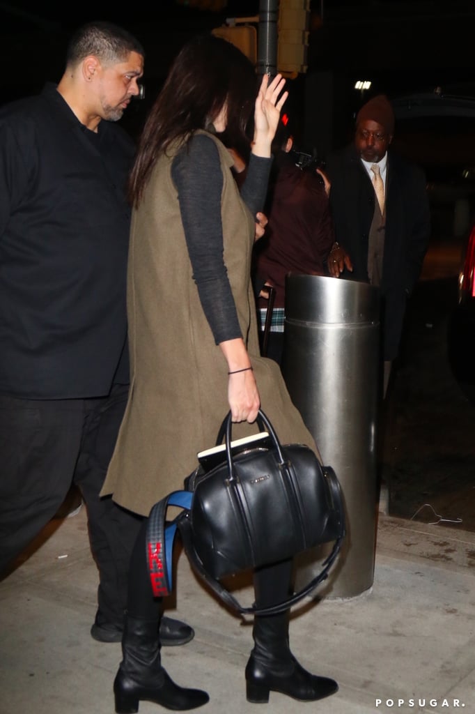Kendall showed off an eye-catching monogrammed strap.