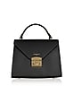 Le Parmentier Peggy Leather Top Handle Satchel Bag