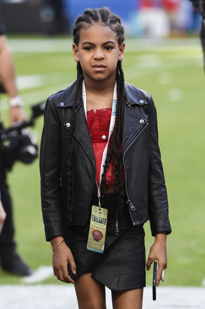 Blue Ivy Playing Football at the Super Bowl 2020