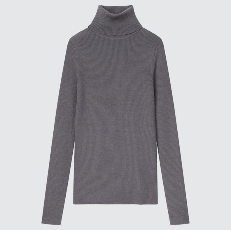 Best Lightweight Sweater For Women: Uniqlo Extra Fine Merino Ribbed Turtleneck Sweater