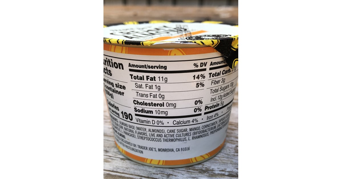 Nutritional Information For Trader Joe's Mango Almond Milk Yoghurt
