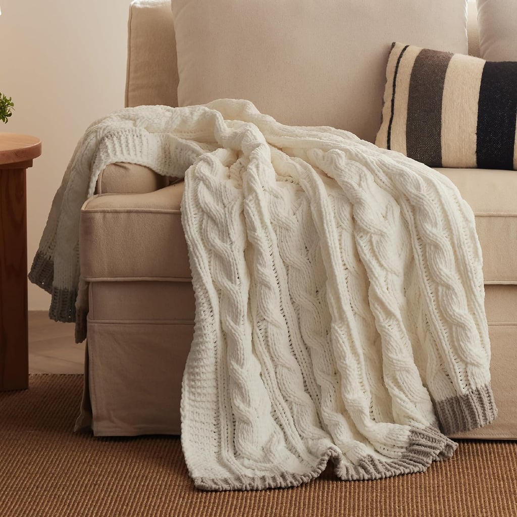 Bedsure Cable Knit Throw Blanket