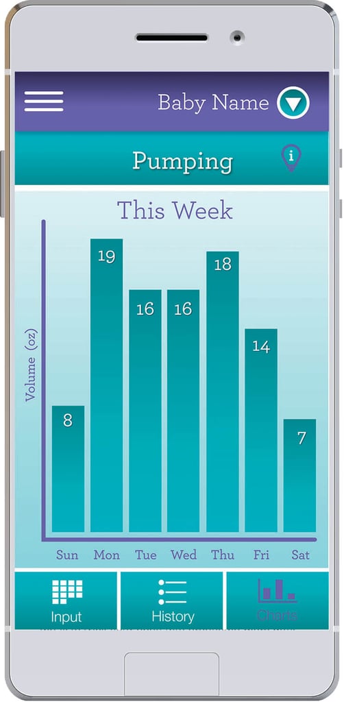 Much like a fitness tracker, users can easily view history and trends over the course of days, weeks, and months so that they can stay on track with their pumping volume goals. The app also allows moms to download charts to share with healthcare providers so any issues can be addressed with clarity.