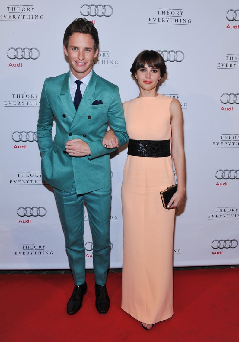 And so dapper! Love the teal suit, Redmayne.