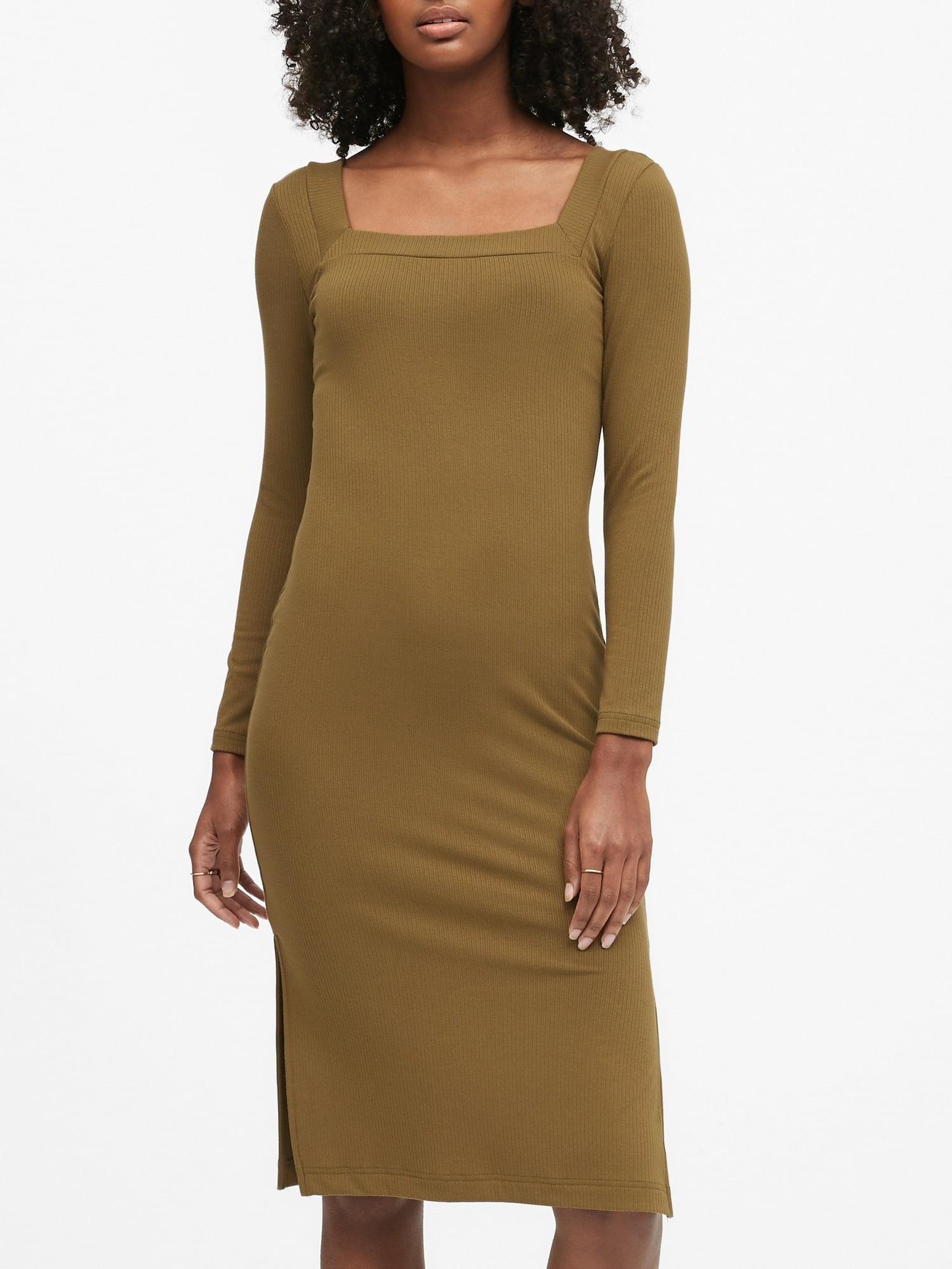Ribbed Square-Neck T-Shirt Dress | 25 