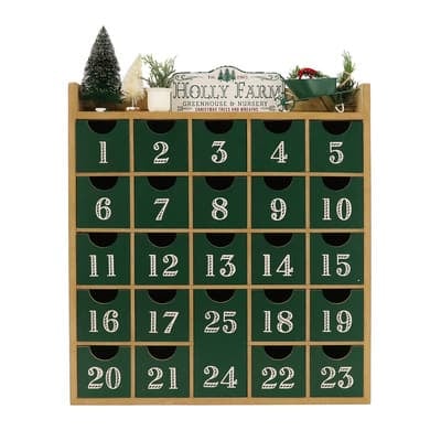 Holly Farm Advent Tabletop Calendar by Ashland