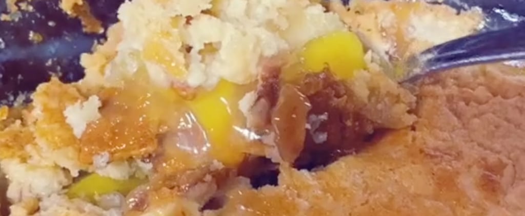 This Easy Cinnamon Toast Crunch Dump Cake Is Layered With a Gooey Peach Pie Filling
