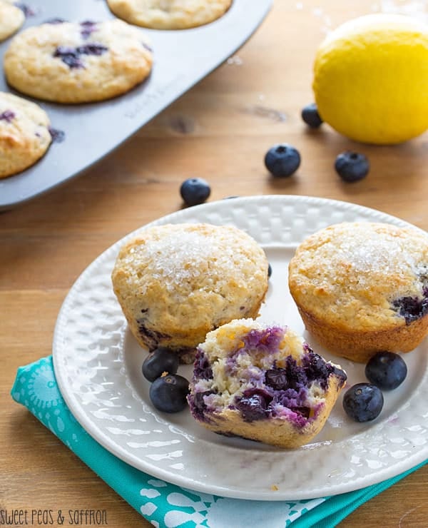 Skinny Blueberry Buttermilk Muffins