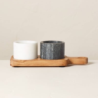 Hearth & Hand With Magnolia Salt & Pepper Marble Pinch Pot Set