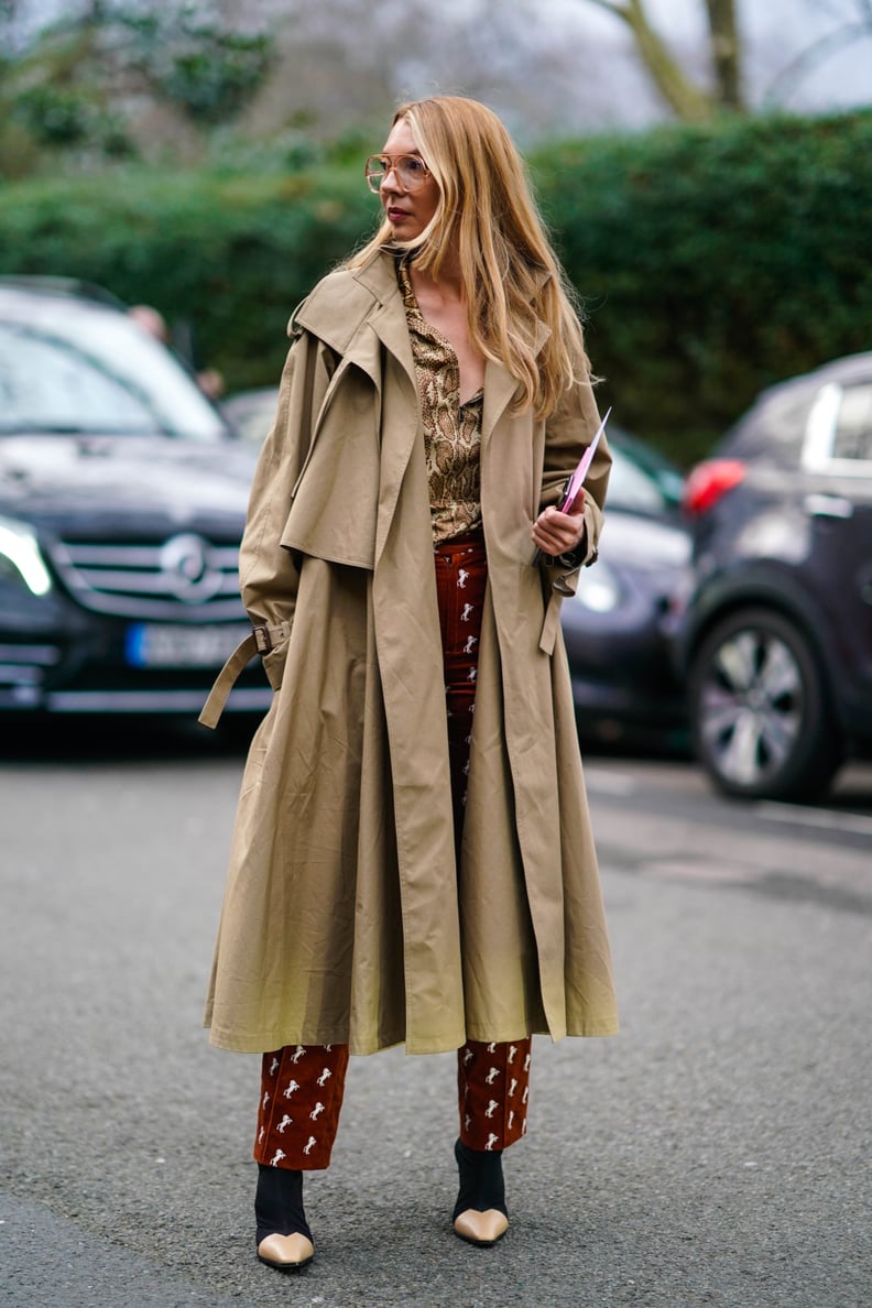 With a Button Down Shirt, Bold Pants, and Cap Toe Booties