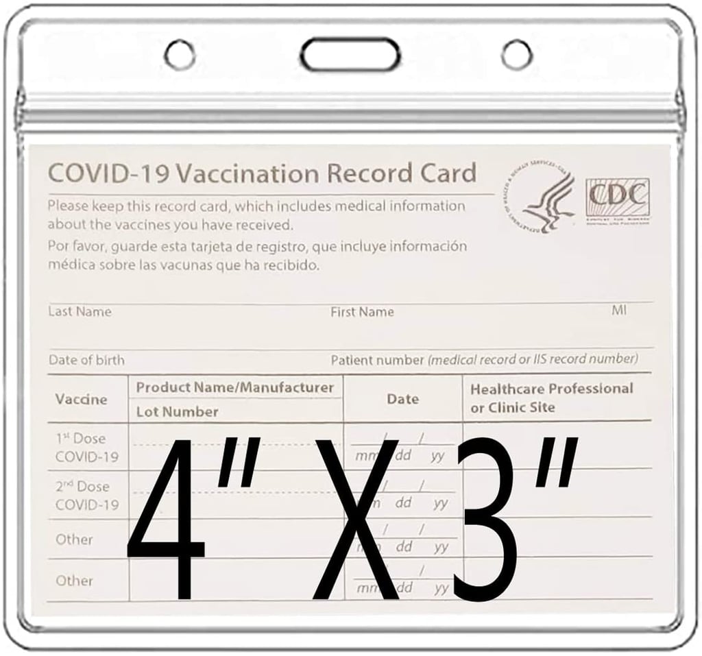 CDC Vaccine Card Protector