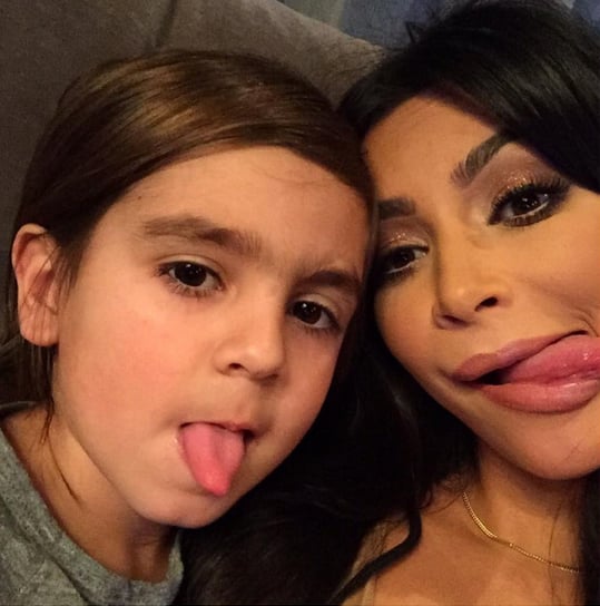 Kim Kardashian and Mason's Selfies July 2015