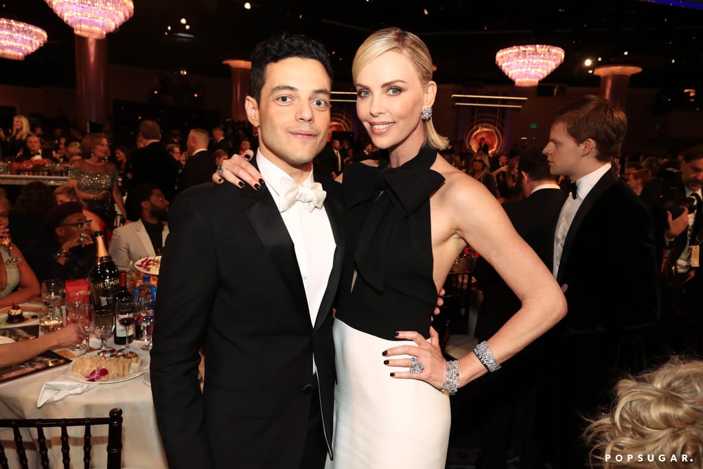 Pictured: Rami Malek and Charlize Theron