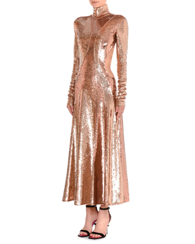 Emilio Pucci Sequined Asymmetric-Cutout Gown