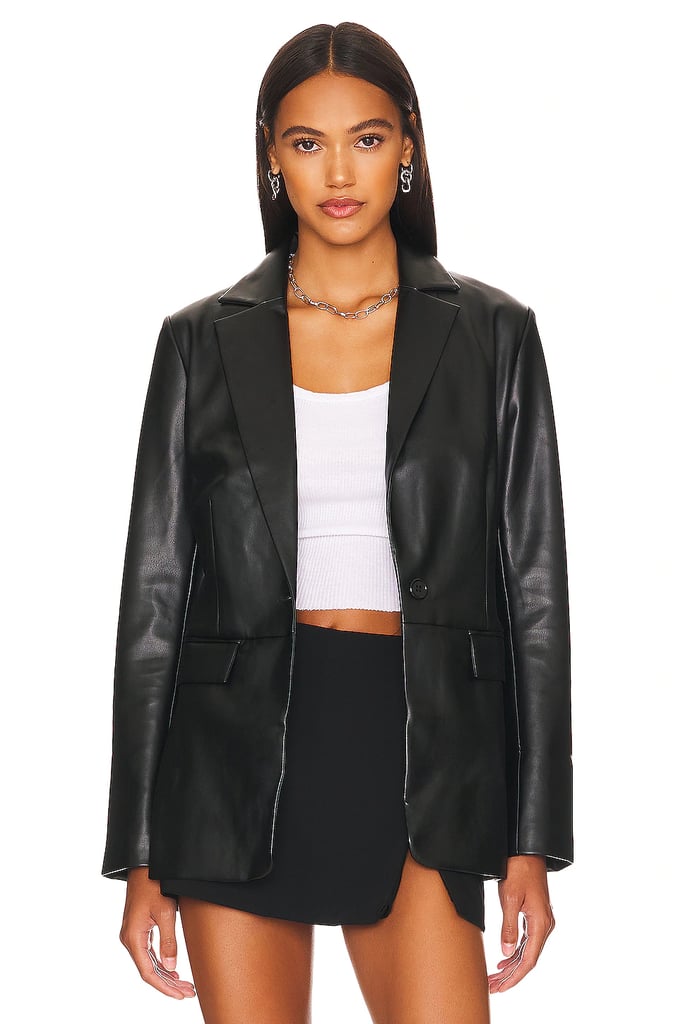 A Leather Blazer: Remi x Revolve Chloe Faux Leather Blazer