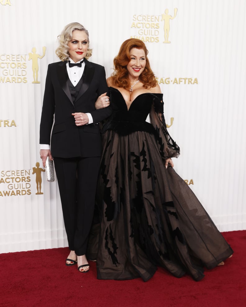 LOS ANGELES,  CALIFORNIA - FEBRUARY 26th, 29th ANNUAL SCREEN ACTORS GUILD AWARDS -   (L-R) Elaine Hendrix and Lisa Ann Walter arrives at the 29th Annual Screen Actors Guild Award, held at the Fairmont Century Plaza in Los Angeles on February 26th, 2013.  