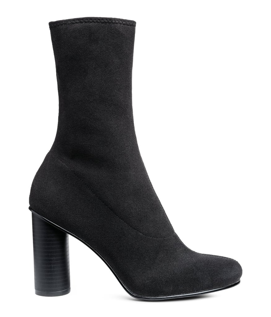 H&M Knit Form-Stitched Ankle Boots