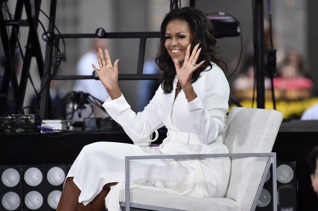 Michelle Obama White Dress October 2018