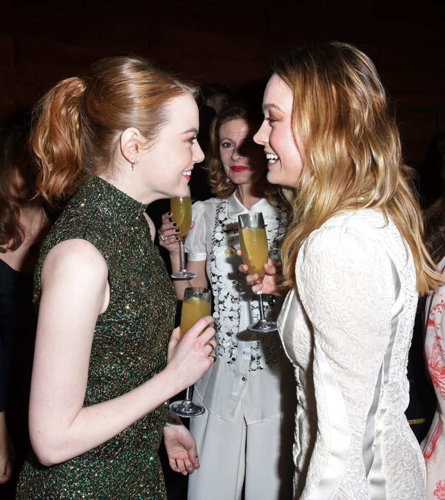 Pictured: Emma Stone and Brie Larson