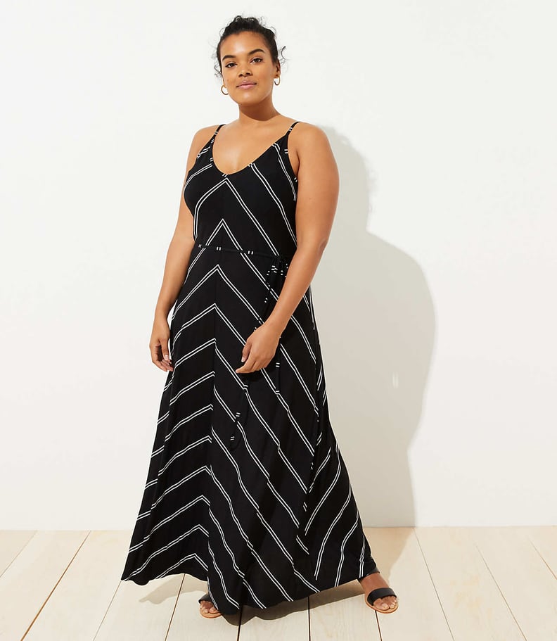 Loft Chevron Strappy Maxi Dress