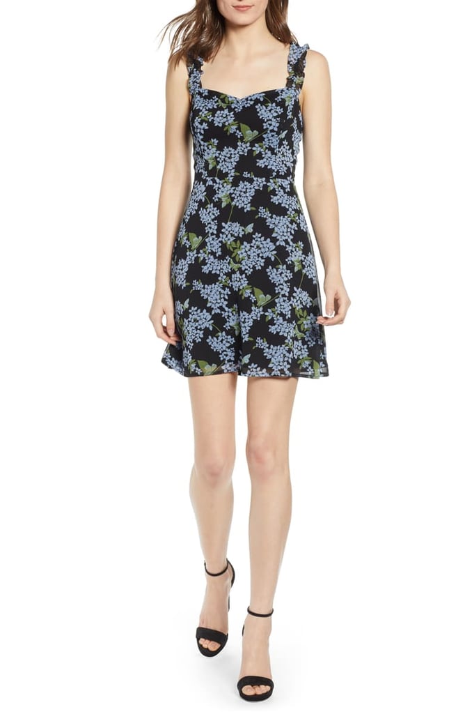 All in Favor Stella Ruffle Strap Minidress