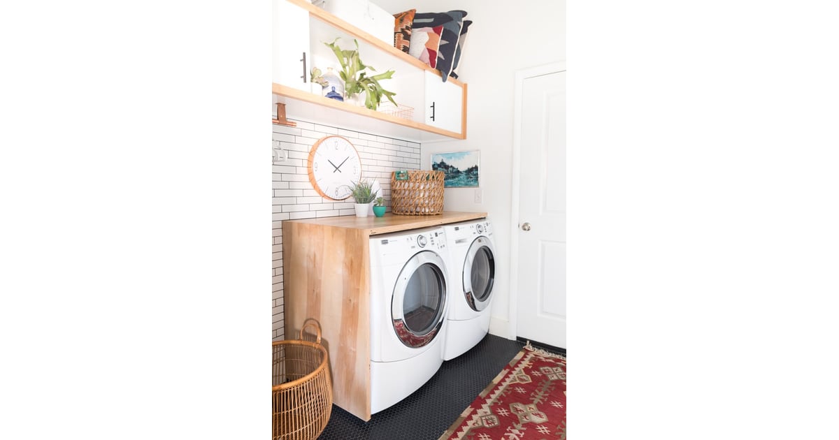 waterfall countertop laundry room