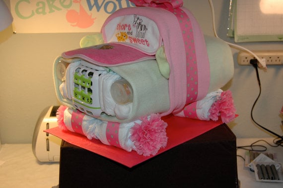 diaper cake car