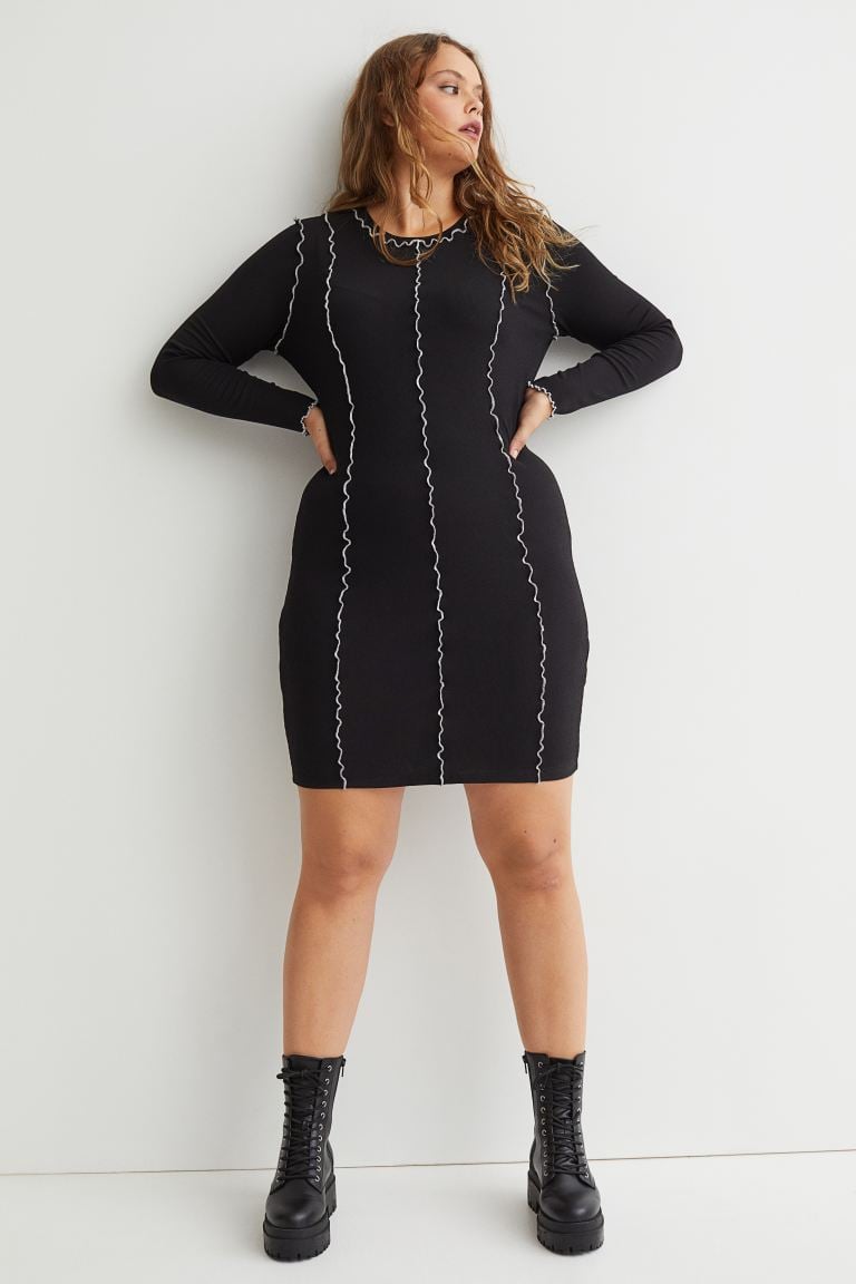 A Unique LBD: H&M+ Long-sleeved Dress