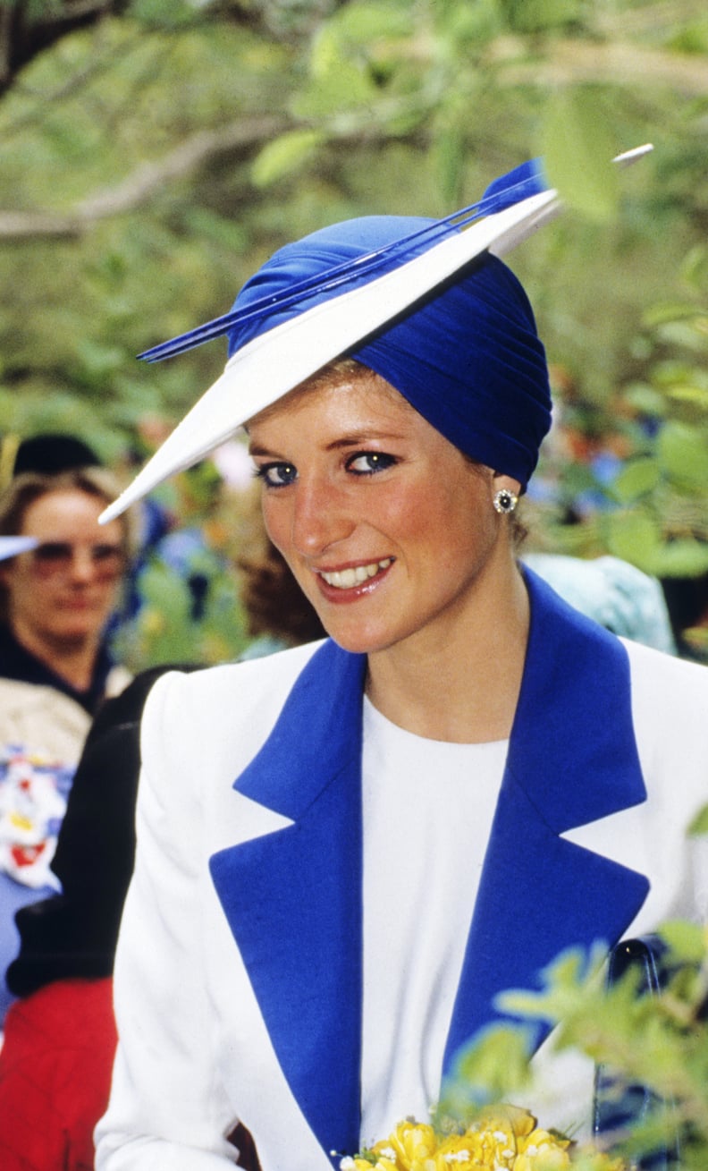 Princess Diana Wearing Blue Eyeliner in 1989