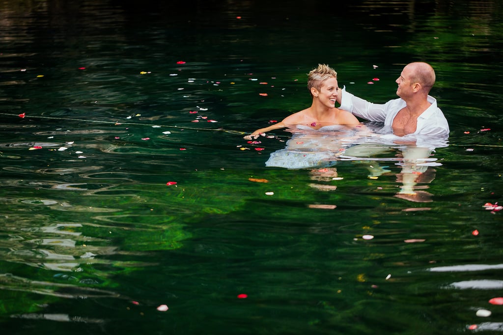 Underwater Trash-the-Wedding-Dress Shoot