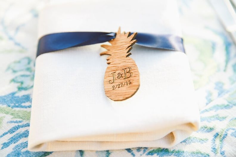 Custom napkin tags dress up any table setting