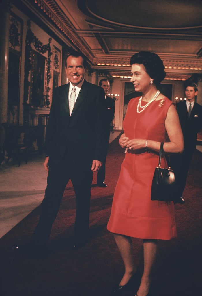 Queen Elizabeth II and President Richard Nixon at Buckingham Palace in 1969