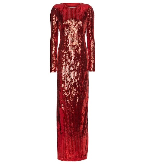 Tracee Ellis Ross Wears a Red Sequined Bottega Veneta Dress | POPSUGAR ...
