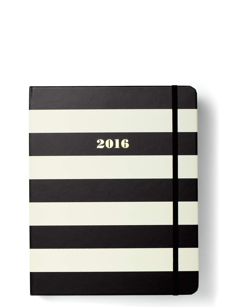 Kate Spade 2016 17-Month Black Stripe Large Agenda