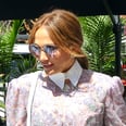 J Lo Pairs a Sheer Lace Dress With 6-Inch Platform Pumps