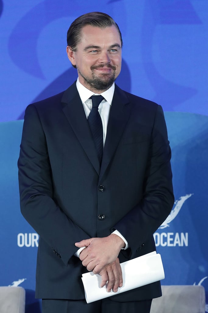 Leonardo DiCaprio is one of Hollywood's biggest environmental activists, and on Thursday, he attended the Our Ocean conference in Washington, DC. At the event, which was hosted by US Secretary of State John Kerry and focused on marine protected areas, sustainable fisheries, marine pollution, and climate-related impacts on the ocean, the actor announced the launch of a new online tool to track commercial fishing called Global Fishing Watch. In his speech, Leo warned the audience against "treating our oceans as an endless resource and a dumping ground for our waste" and commended President Obama for creating the Atlantic Ocean's first marine monument, saying, "This is the kind of bold leadership we need." John even poked fun at all the attention the program was getting due to Leo's presence, asking, "How come all the cameras are out now? You didn't do this earlier."